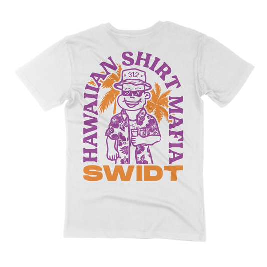 hawaiian shirt mafia tee (white)